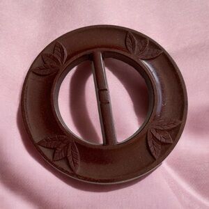 Vintage Brown Circular Buckle